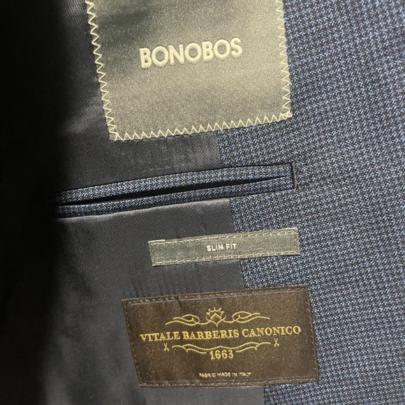 BONOBOS Italian Wool Suit - 38R - Vitale Barberis Canonico - Picture 3 of 4